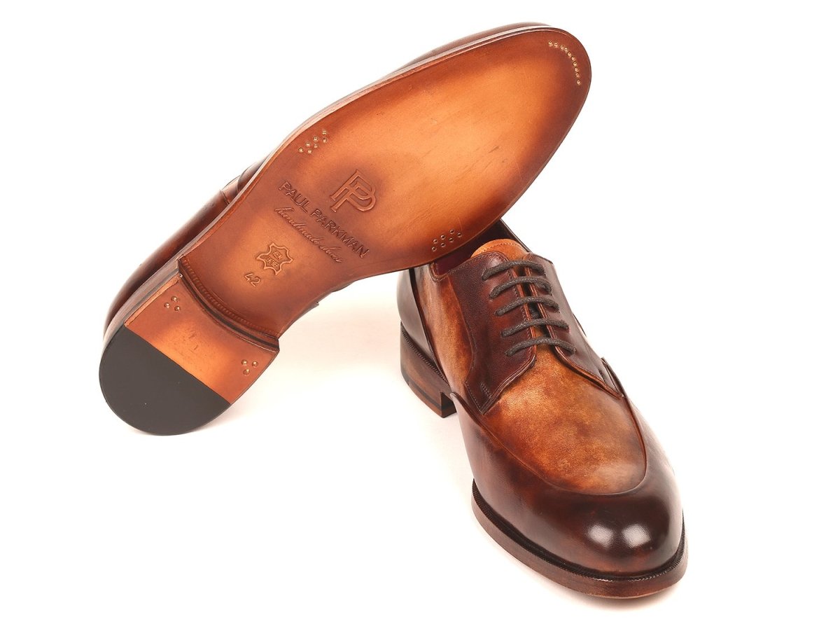 Paul Parkman Men's Derby Shoes in Dual Tone Brown