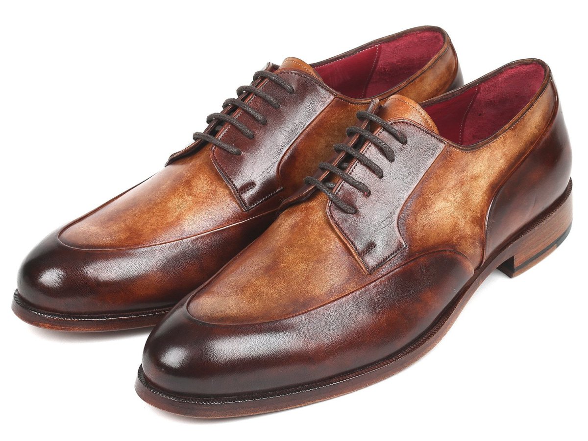 Paul Parkman Men's Derby Shoes in Dual Tone Brown