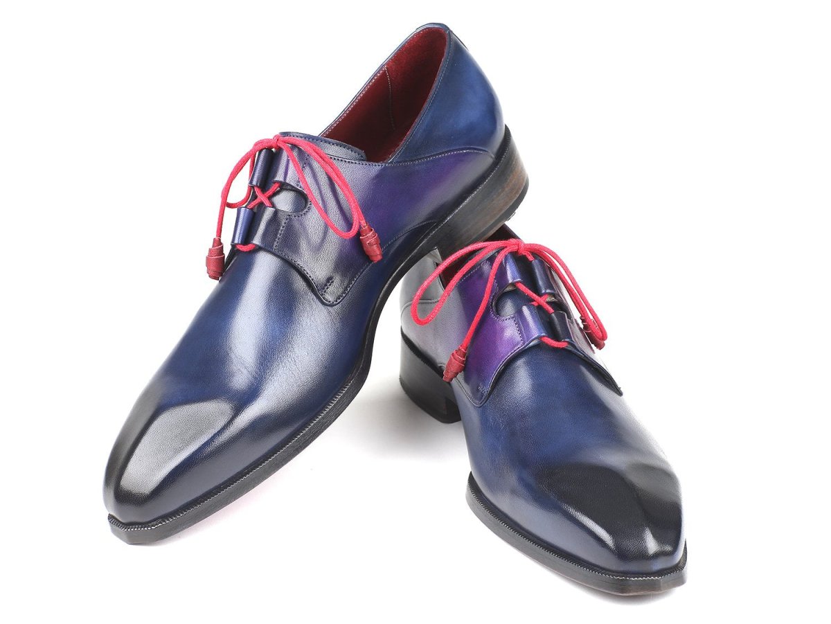 Paul Parkman Men's Ghillie Lacing Dress Shoes in Blue