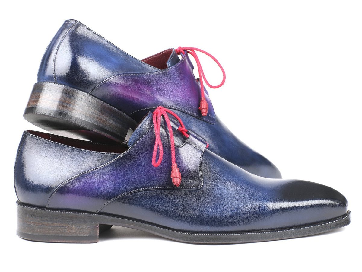 Paul Parkman Men's Ghillie Lacing Dress Shoes in Blue