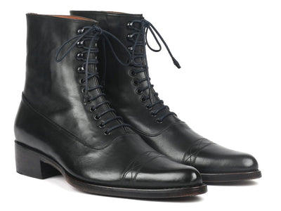 Paul Parkman Men's Goodyear Welted Boots Black Leather (IDCW477 BLK)
