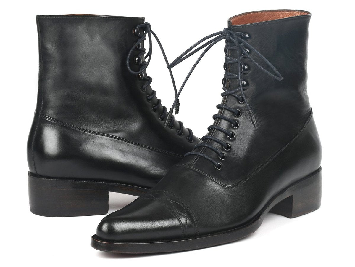 Paul Parkman Men's Goodyear Welted Boots Black Leather (IDCW477 BLK)