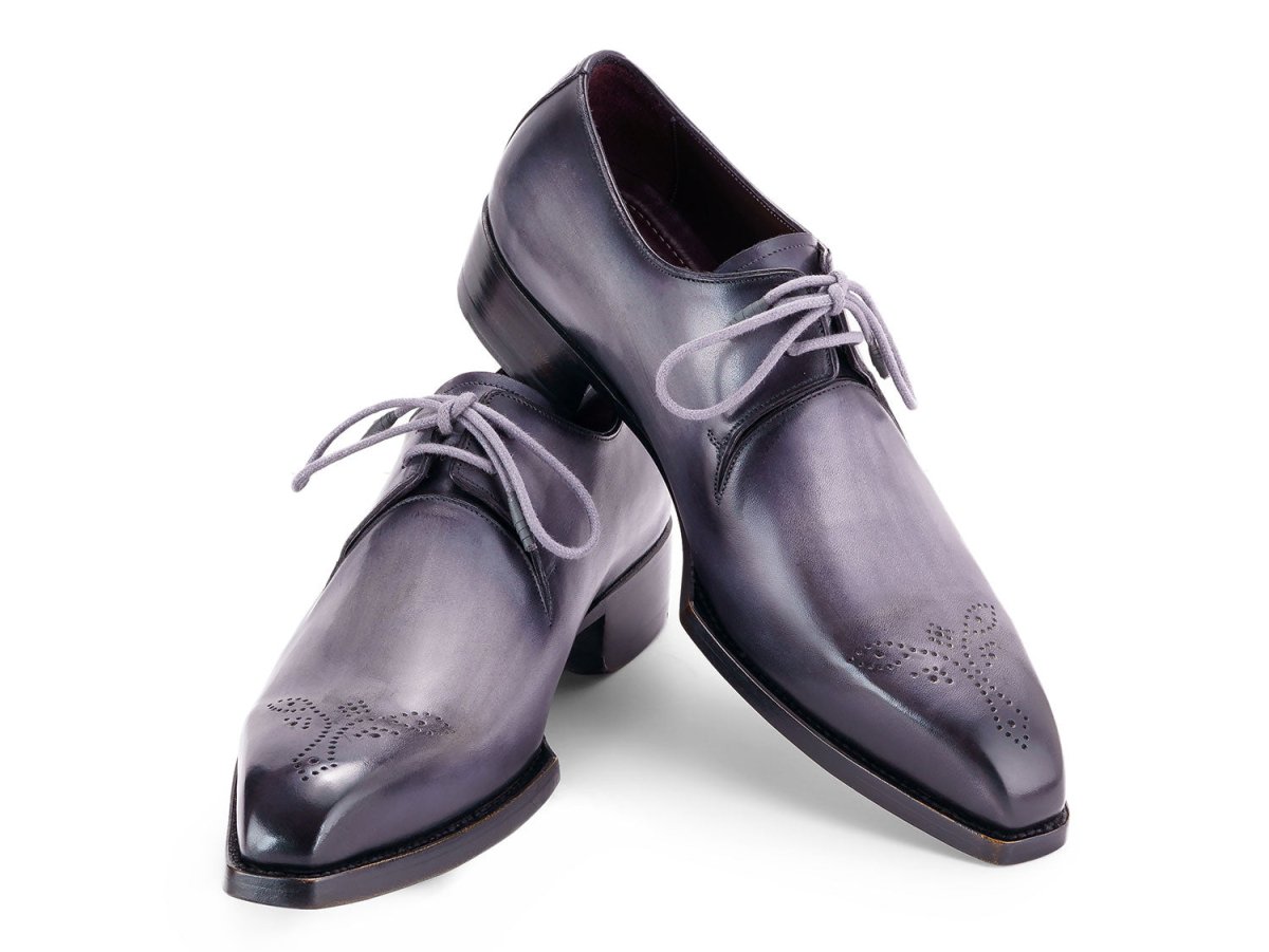 Paul Parkman Men's Goodyear Welted Derby Shoes in Grey