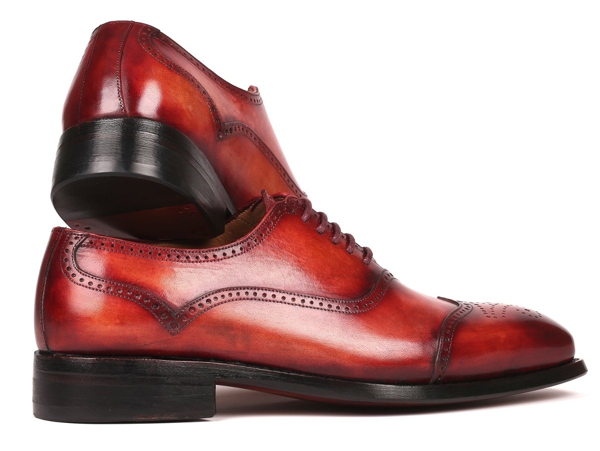 Paul Parkman Men's Goodyear Welted Oxford Shoes Reddish Brown (ID094 RDH)