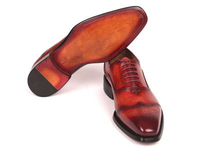 Paul Parkman Men's Goodyear Welted Oxford Shoes Reddish Brown (ID094 RDH)
