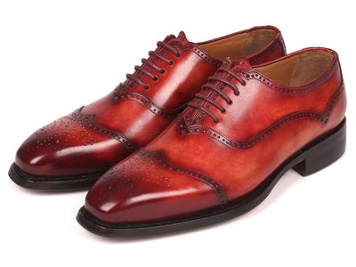 Paul Parkman Men's Goodyear Welted Oxford Shoes Reddish Brown (ID094 RDH)