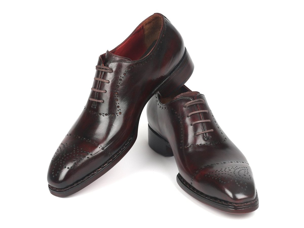 Paul Parkman Men's Goodyear Welted Oxfords in Dark Bordeaux