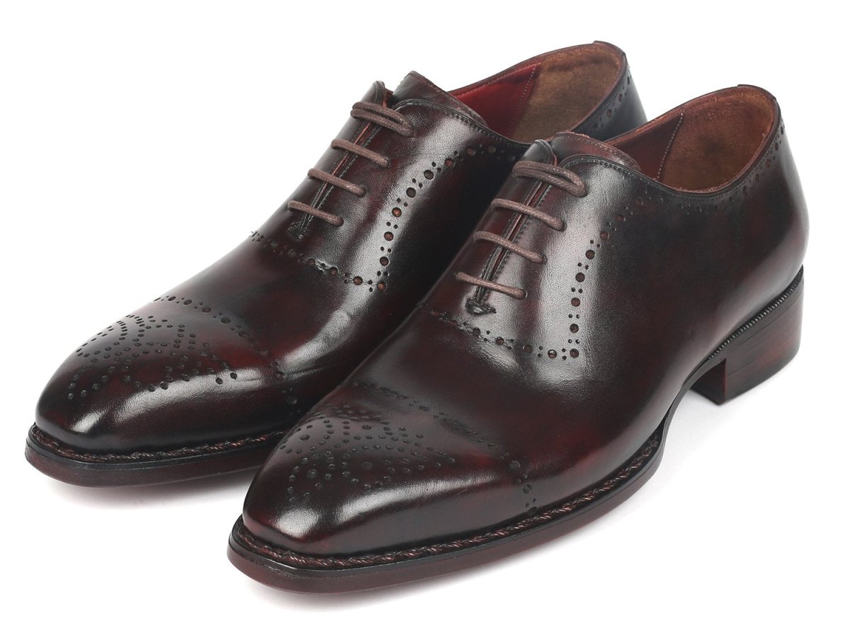 Paul Parkman Men's Goodyear Welted Oxfords in Dark Bordeaux
