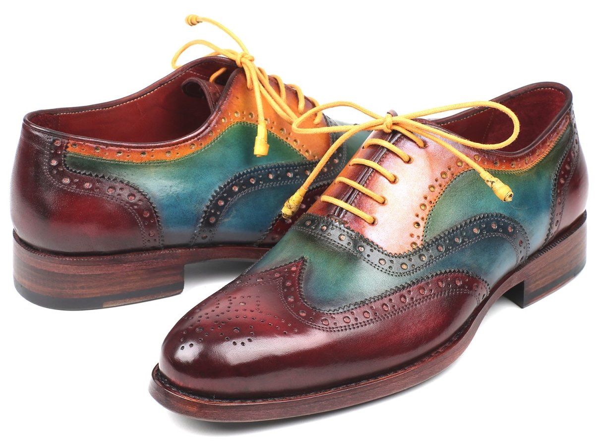 Paul Parkman Men's Goodyear Welted Wingtip Oxfords in Multiple Colors