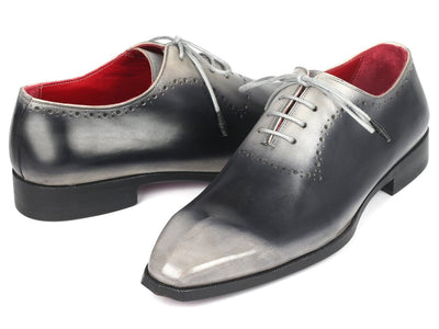 Paul Parkman Men's Gray Hand Painted Oxfords (IDAG445GRY)