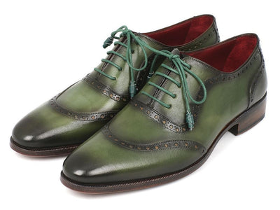 Paul Parkman Men's Green Calfskin Oxfords (IDK78 - GRN)