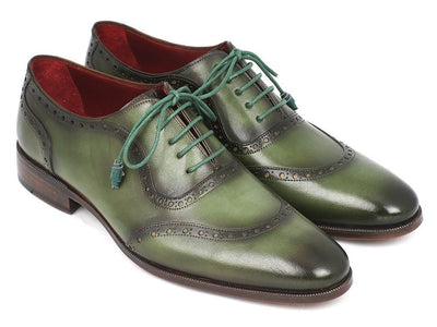 Paul Parkman Men's Green Calfskin Oxfords (IDK78 - GRN)