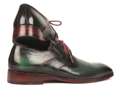 Paul Parkman Men's Green Medallion Toe Derby Shoes (ID6584 GRN)