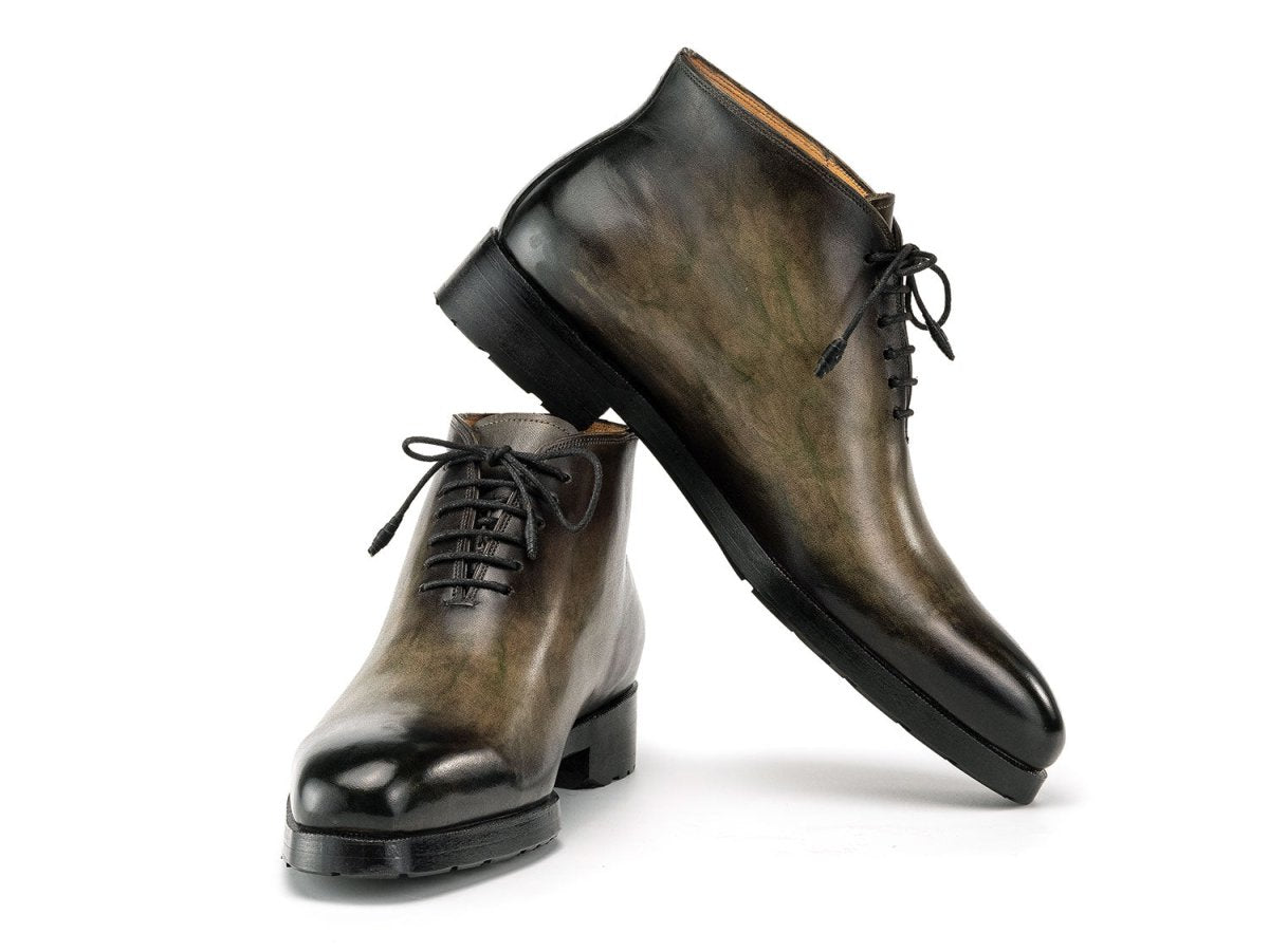 Paul Parkman Men's Green Patina Ankle Boots (ID791GRN57)