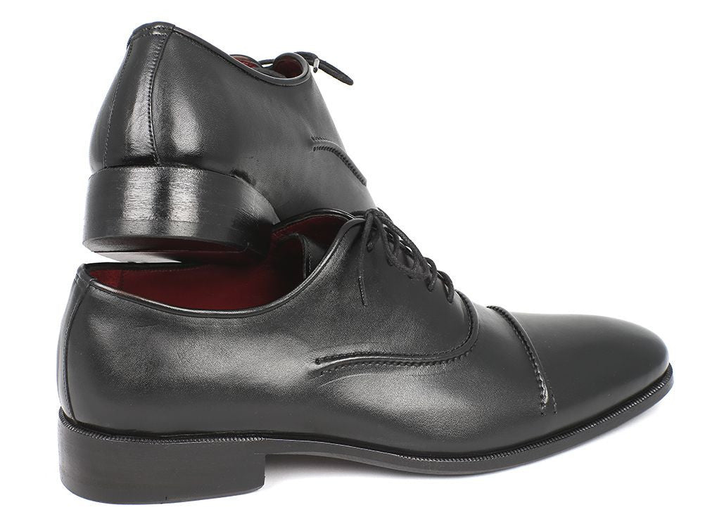 Paul Parkman Men's Hand Painted Captoe Leather Oxfords in Black