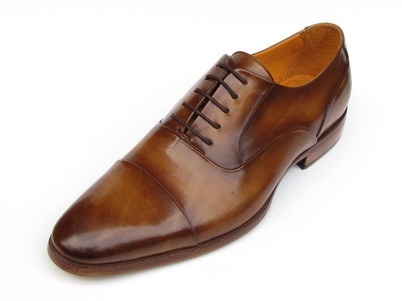 Paul Parkman Men's Hand Painted Leather Oxfords in Brown