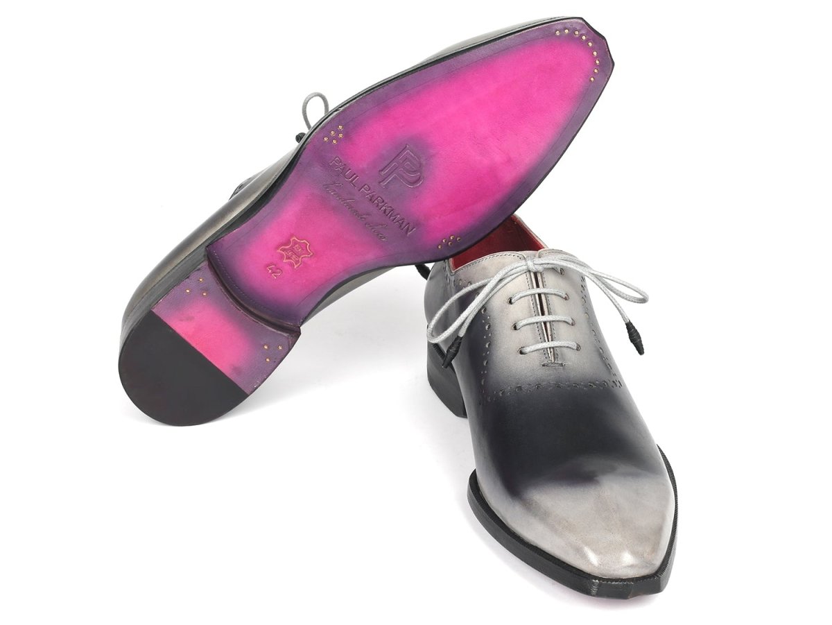 Paul Parkman Men's Hand Painted Oxfords in Gray
