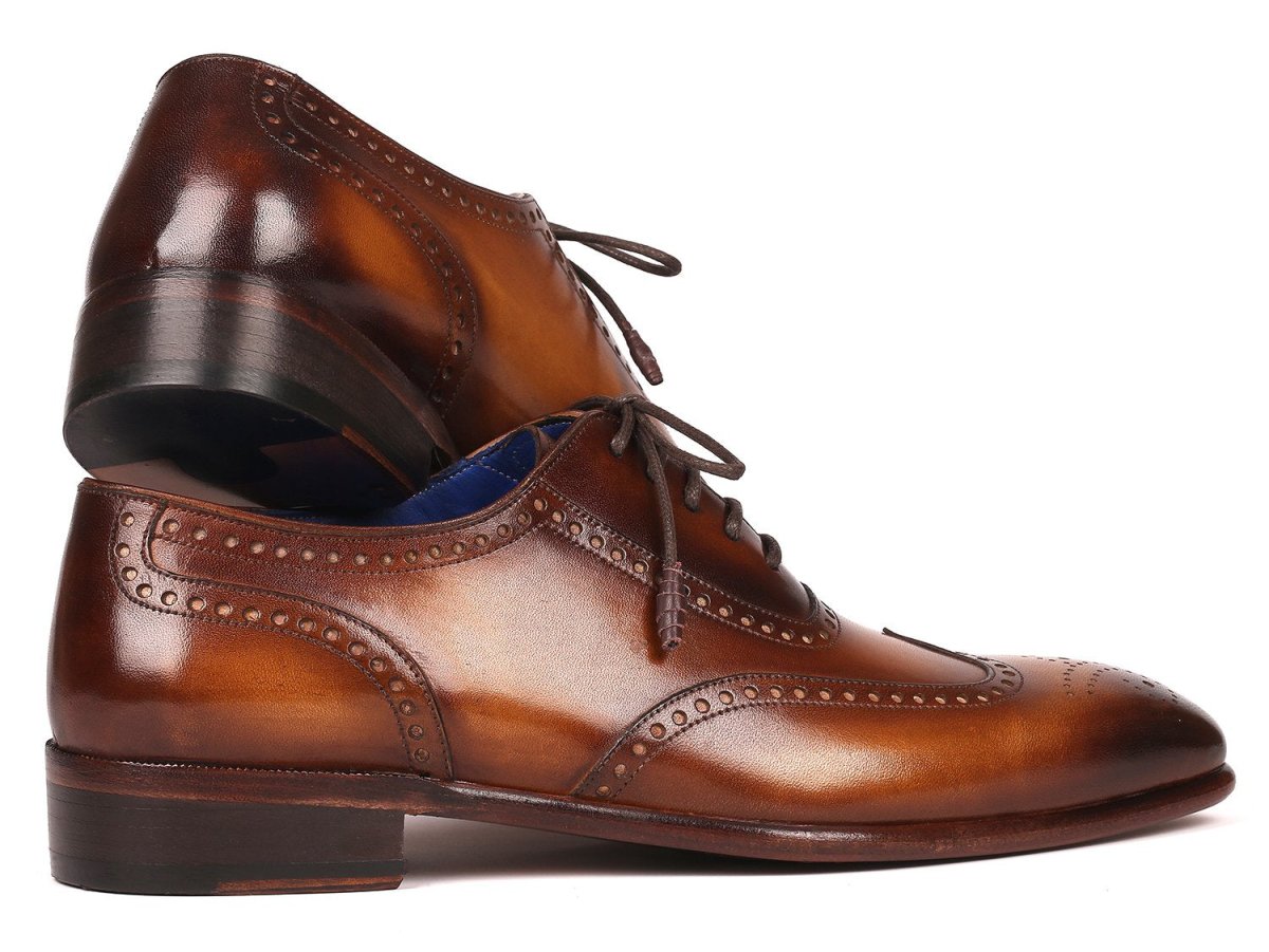 Paul Parkman Men's Handmade Wingtip Oxfords in Brown