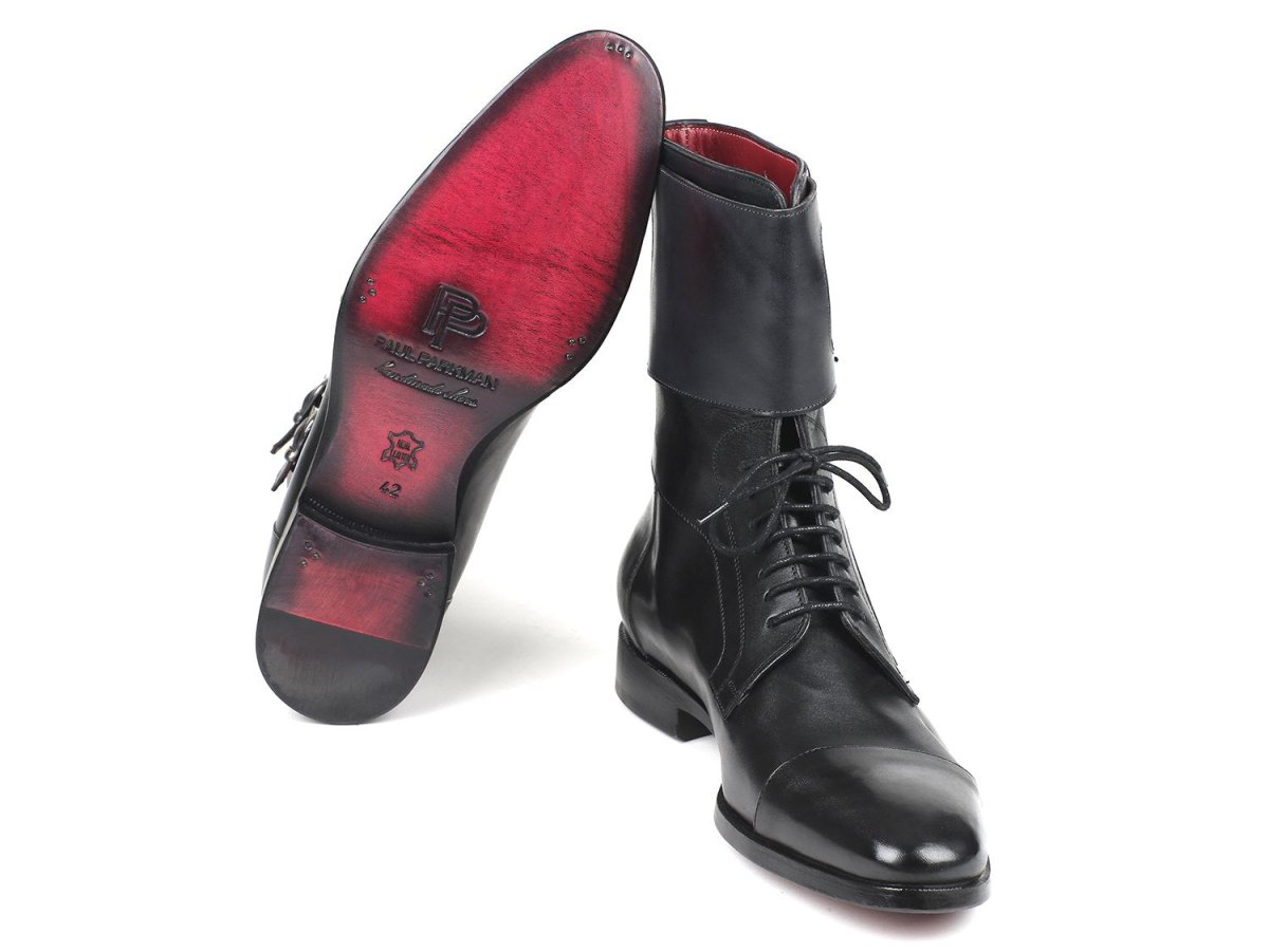 Paul Parkman Men's High Boots Black Calfskin (IDF555 - BLK)