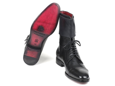 Paul Parkman Men's High Boots Black Calfskin (IDF555 - BLK)