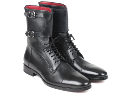 Paul Parkman Men's High Boots Black Calfskin (IDF555 - BLK)
