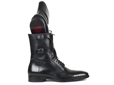 Paul Parkman Men's High Boots Black Calfskin (IDF555 - BLK)