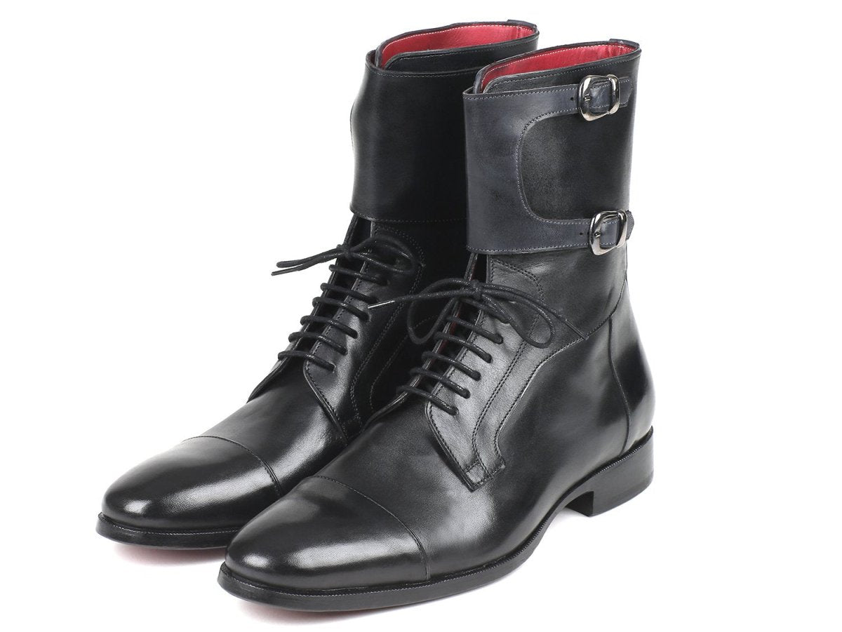 Paul Parkman Men's High Boots Black Calfskin (IDF555 - BLK)