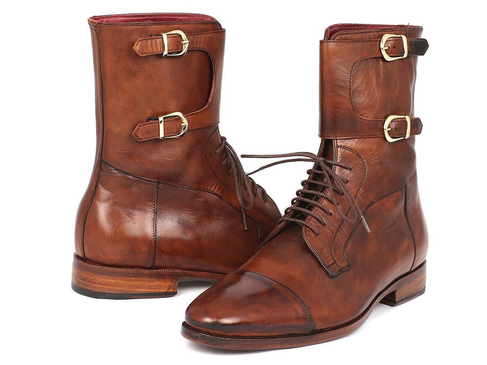 Paul Parkman Men's High Boots Brown Calfskin (IDF554 - BRW)