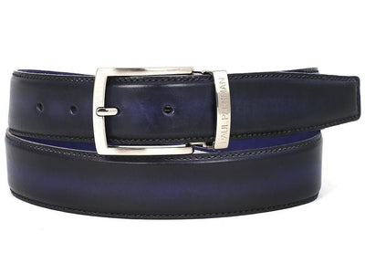 Paul Parkman Men's Leather Belt Dual Tone Navy and Blue (IDB01 - NVY - BLU)