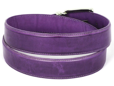 Paul Parkman Men's Leather Belt Hand - Painted Purple (IDB01 - RP)