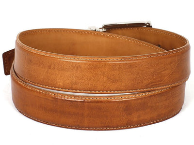 Paul Parkman Men's Leather Belt Hand - Painted Tobacco (IDB01 - CML)
