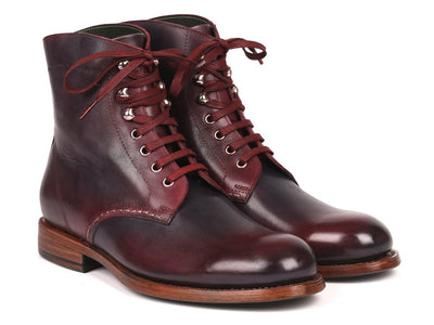 Paul Parkman Men's Leather Boots Bordeaux and Navy (824BRD65)