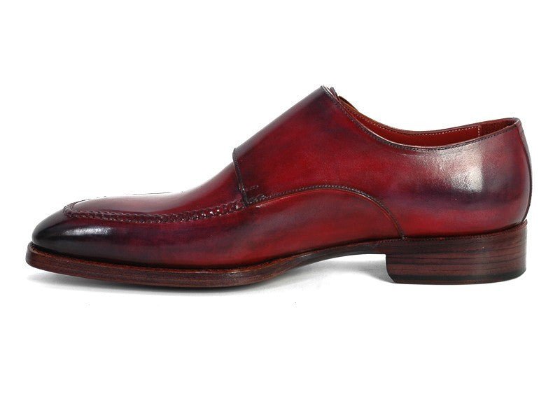 Paul Parkman Men's Leather Double Monkstraps in Black and Bordeaux