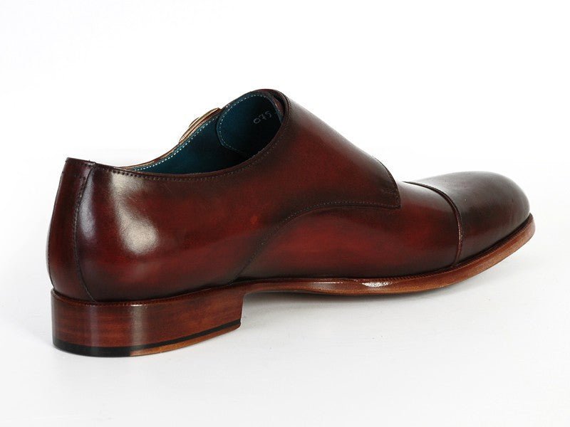 Paul Parkman Men's Leather Double Monkstraps in Dark Brown