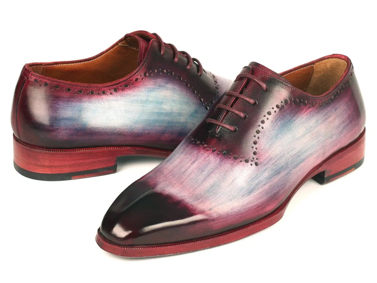 Paul Parkman Men's Leather Oxfords in Blue and Purple