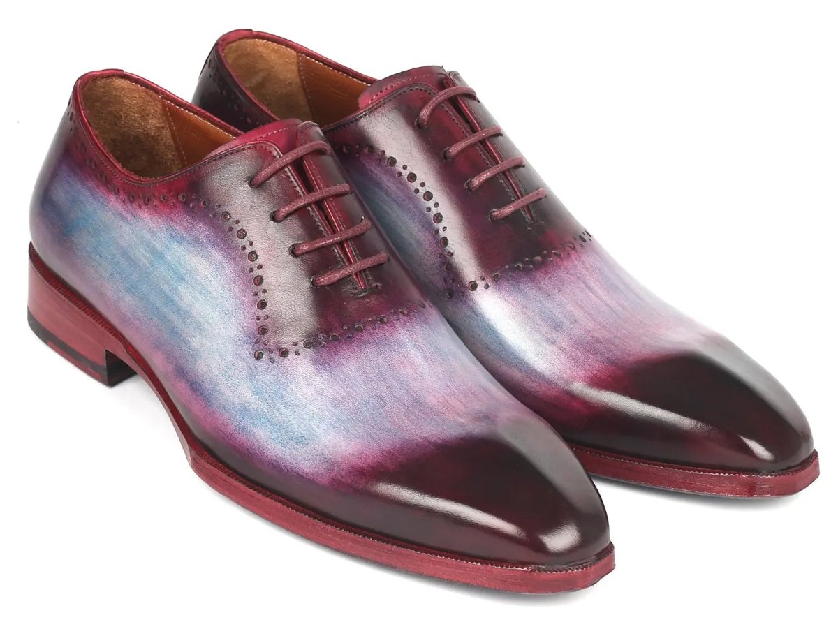 Paul Parkman Men's Leather Oxfords in Blue and Purple
