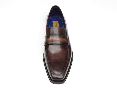 Paul Parkman Men's Loafer Bronze Hand Painted Shoes (ID012 - BRNZ)