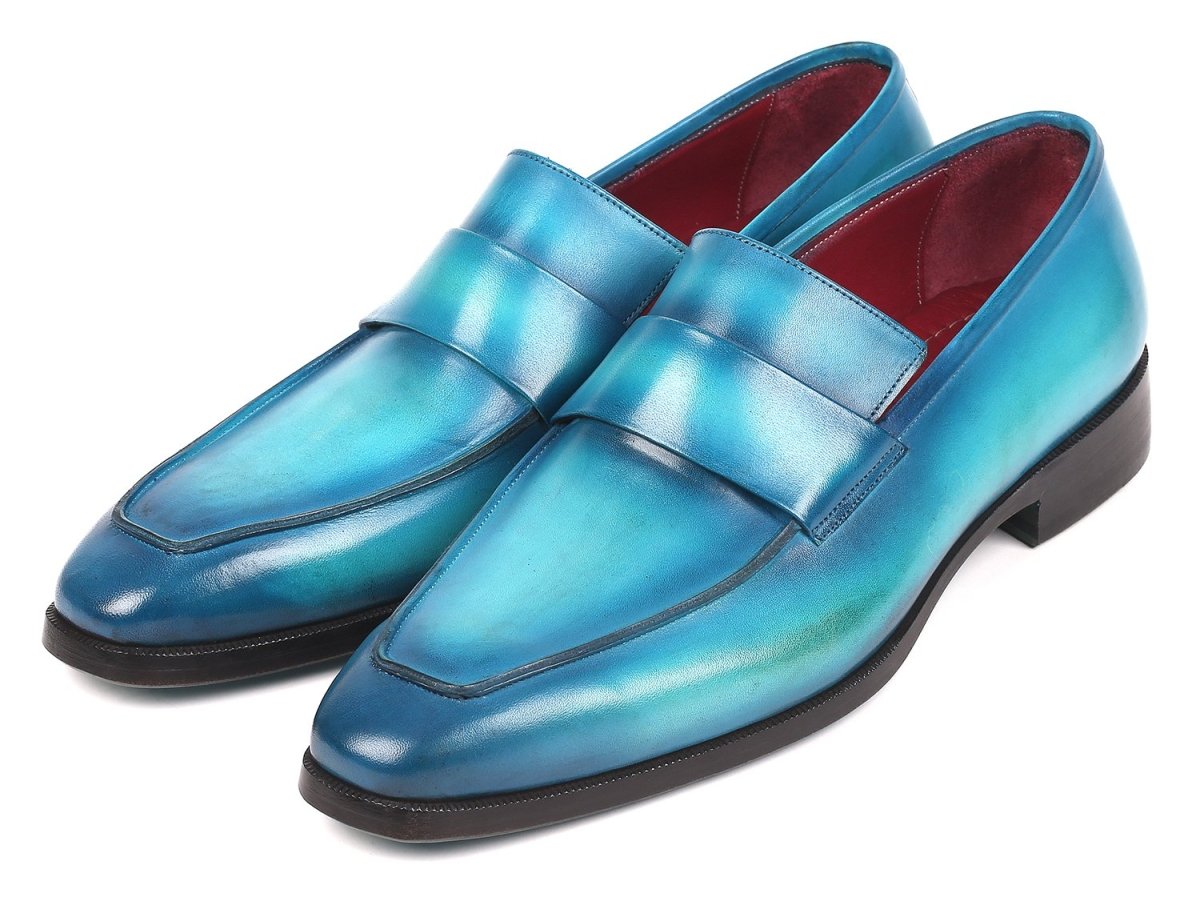Paul Parkman Men's Loafers in Turquoise