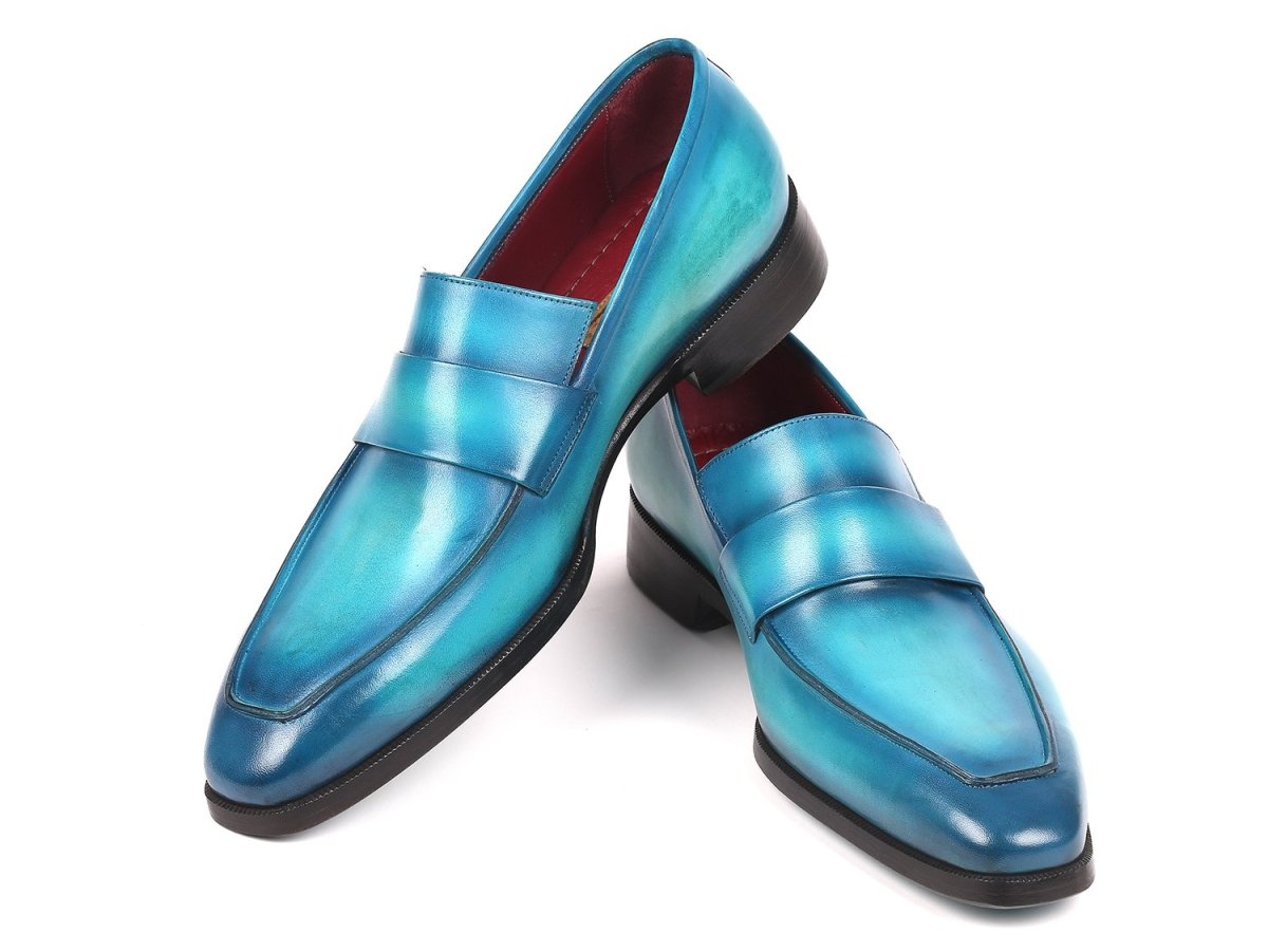 Paul Parkman Men's Loafers Turquoise (ID093 TRQ)