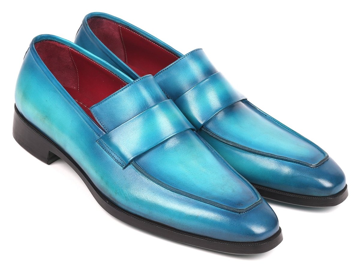 Paul Parkman Men's Loafers Turquoise (ID093 TRQ)