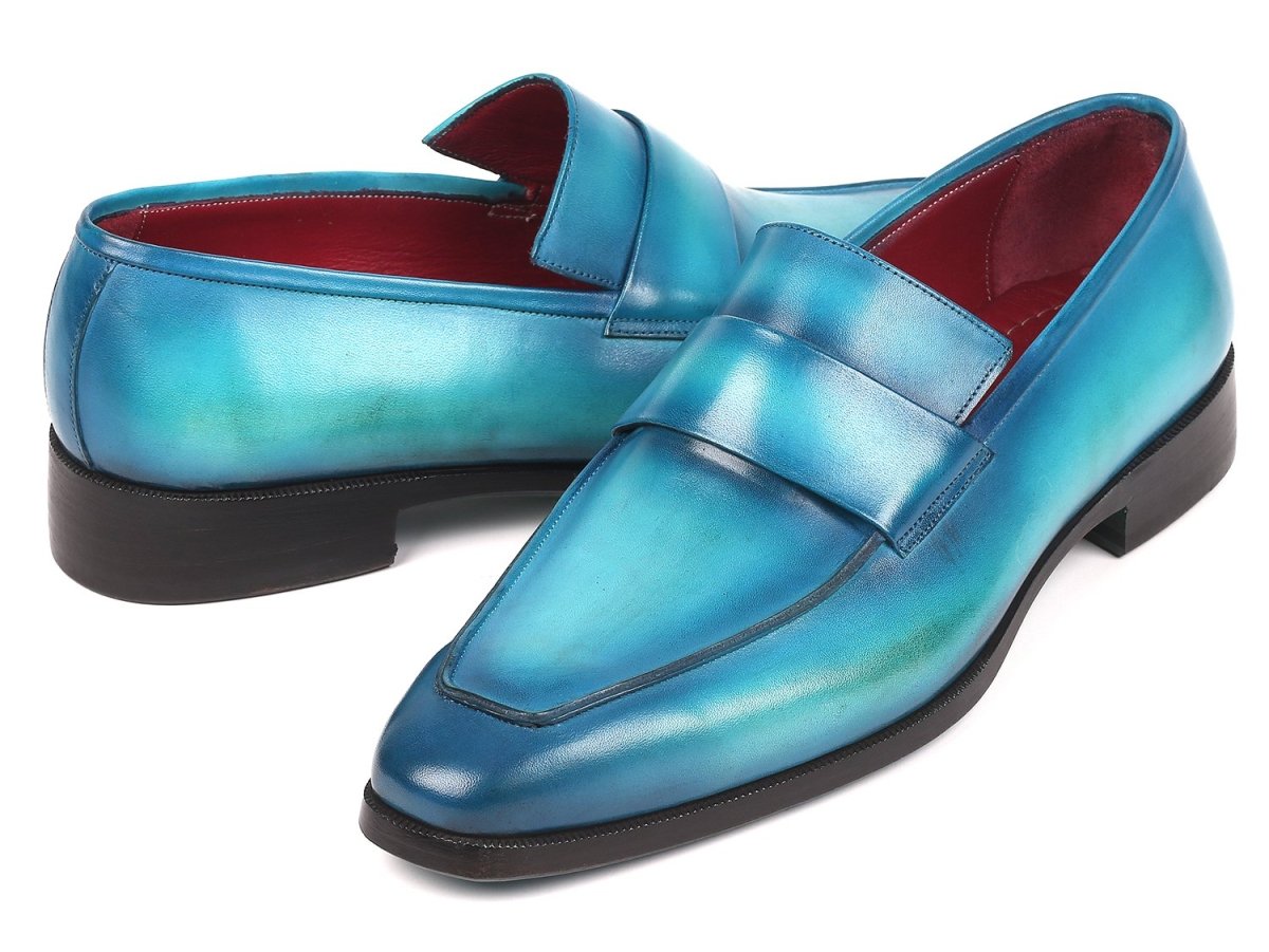 Paul Parkman Men's Loafers Turquoise (ID093 TRQ)