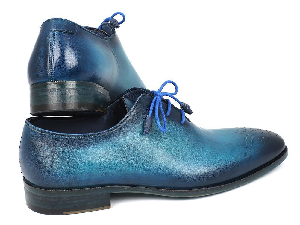 Paul Parkman Men's Medallion Toe Oxfords in Blue and Navy