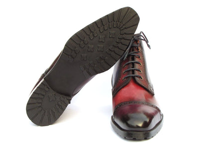Paul Parkman Men's Multicolor Hand Painted Cap Toe Boots