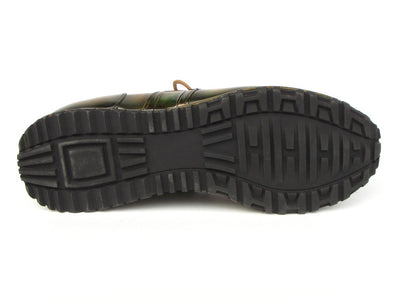 Paul Parkman Men's Olive Green Hand Painted Sneakers