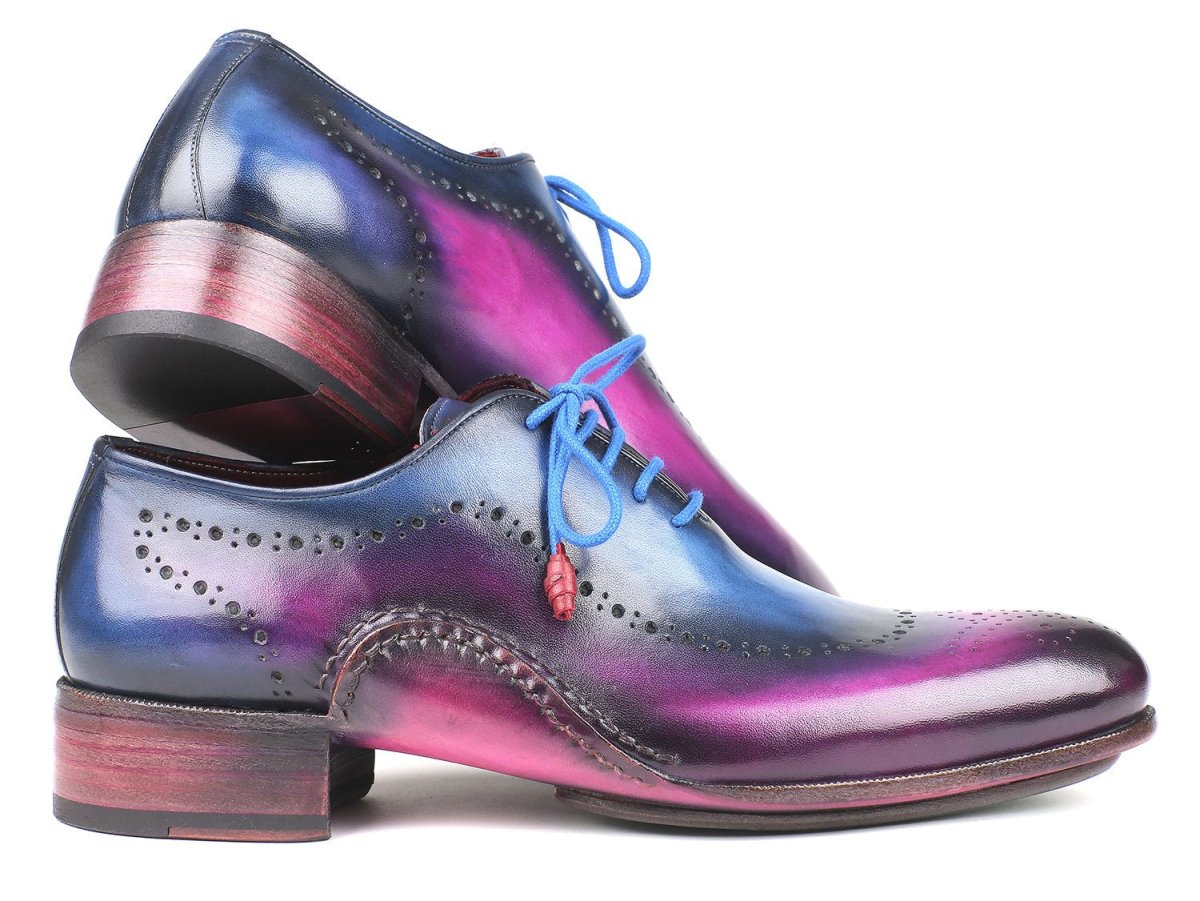 Paul Parkman Men's Opanka Construction Oxfords in Blue and Purple