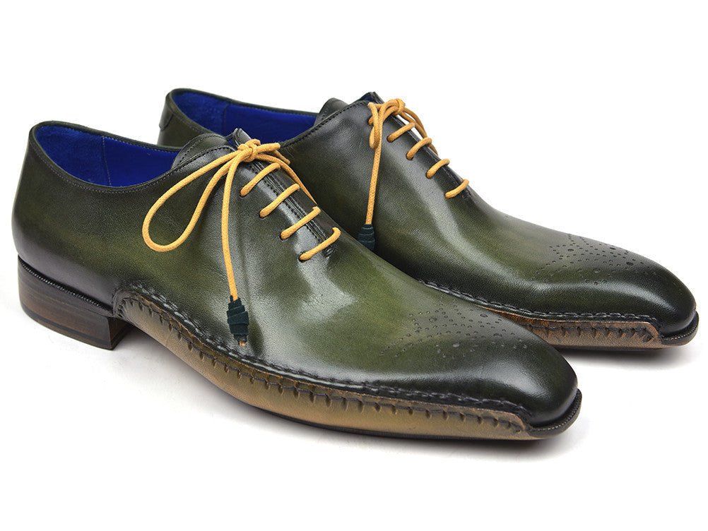 Paul Parkman Men's Opanka Construction Oxfords in Green
