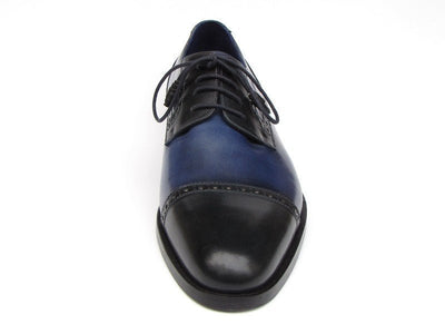 Paul Parkman Men's Parliament Blue Derby Shoes Leather Upper and Leather Sole (ID046 - BLU)