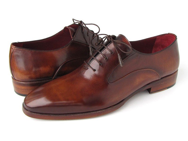 Paul Parkman Men's Plain Toe Calfskin Oxfords in Brown