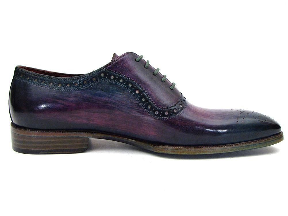 Paul Parkman Men's Purple and Navy Medallion Toe Oxfords (IDPR88TT)