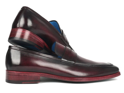 Paul Parkman Men's Purple Burnished Penny Loafers (ID10PR23)